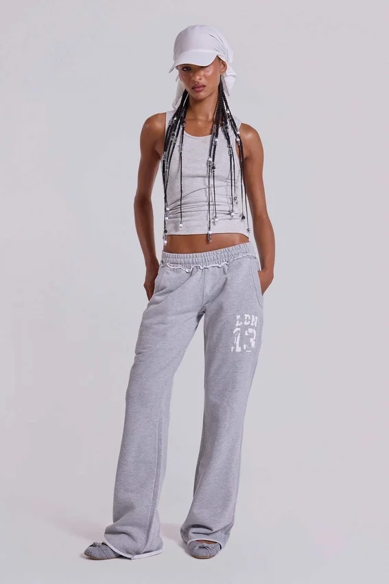13 Grey Marl Bootcut Monster Joggers