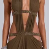 6AM Cut Out Maxi Dress in Moss
