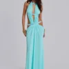 6AM Cut Out Maxi Dress in Turquoise