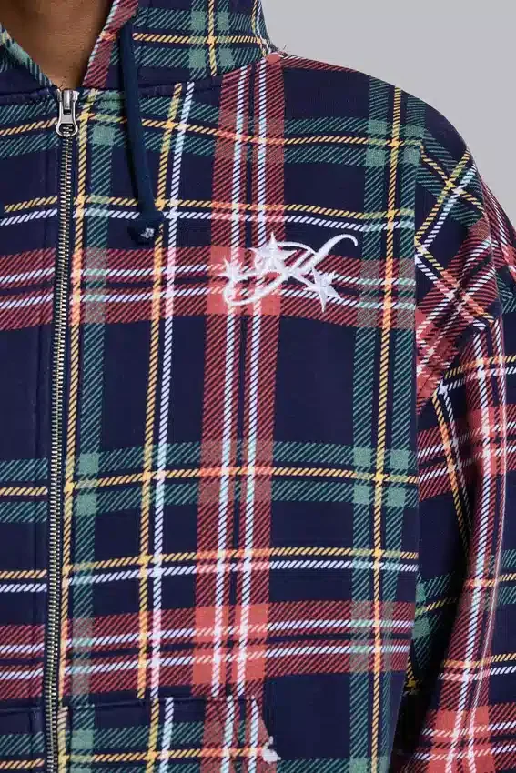 Adrenaline Checked Zip Hoodie