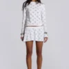 Aerea Burnout Polkadot Long Sleeve Mist Top