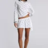 Aerea Burnout Polkadot Long Sleeve Mist Top
