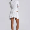 Aerea Burnout Polkadot Long Sleeve Mist Top