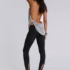 Alisia Backless Button Halter Top
