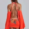 Alula Embellished Tropical Mini Dress
