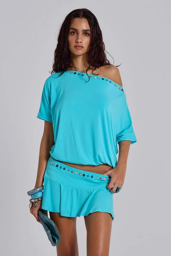 Azurae Studded Mini Skort