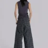 Black Check Goliath Suit Trousers