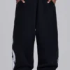 Black Gothic Print Baggy Monster Joggers