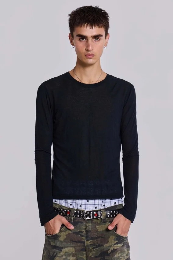 Black Mist Long Sleeve Top