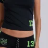 Black No.13 Football Mini Shorts