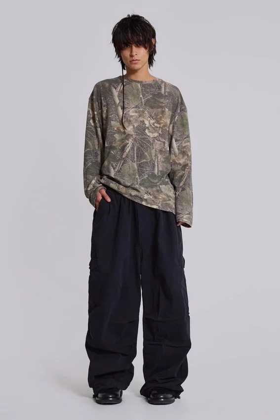 Black Parachute Cargo Pants