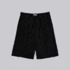Black Pinstripe Goliath Baggy Shorts