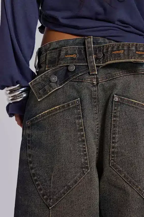 Blue Cinch Back Colossus Jorts