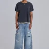 Blue Vintage Distressed Carpenter Jeans