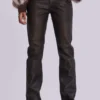 Brown Cooper PU Bootcut Jeans