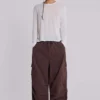 Brown Parachute Cargo Pants