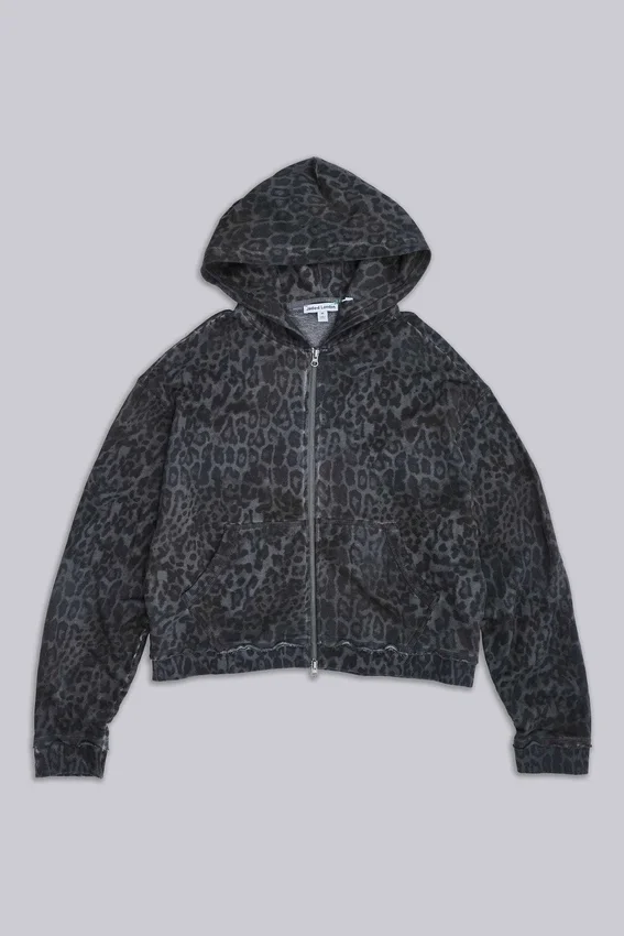 Charcoal Leopard Monster Hoodie