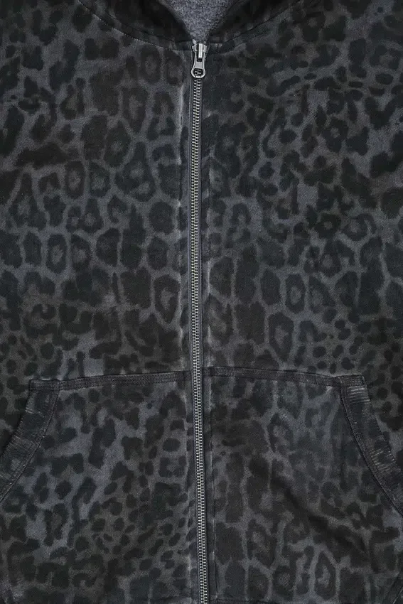 Charcoal Leopard Monster Hoodie