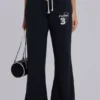 Cleo Slouchy Bootcut Jogger in Black