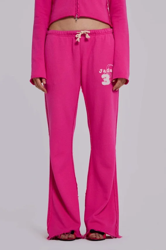 Cleo Slouchy Bootcut Jogger in Pink