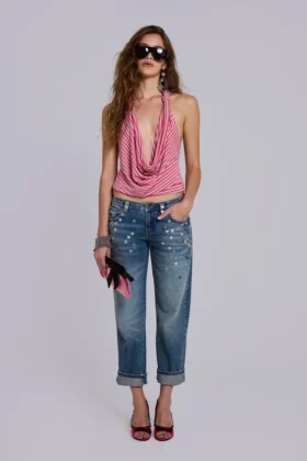 Cooper Embellished Crop Jeans