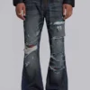 Cross Chain Blue Drift Bootcut Jeans