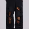 Distressed Black Baggy Monster Joggers