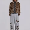 Distressed Grey Marl Baggy Monster Joggers