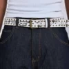 Divinity Studded White Belt