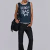 Drummer Coated Denim Satchel Bag