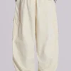 Ecru Parachute Cargo Pants