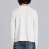 Ecru Waffle Henley Top