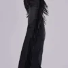El Topo Fringe Bootcut Jeans in Black Wash