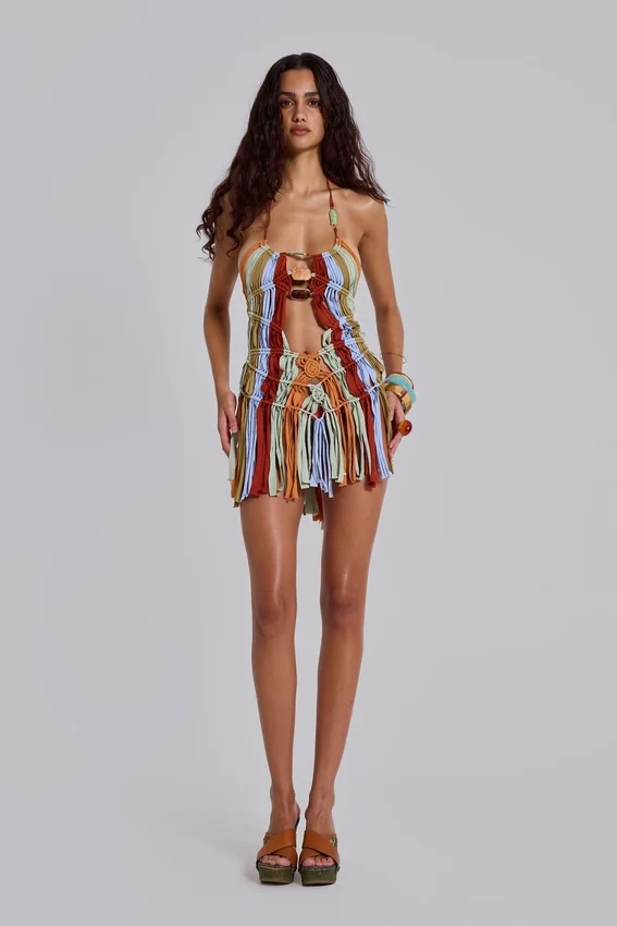 Feliz Hand-Crafted Macrame Dress