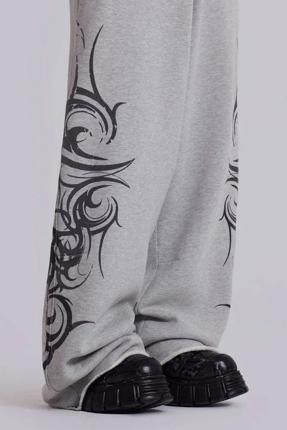 Grey Baggy Blade Joggers