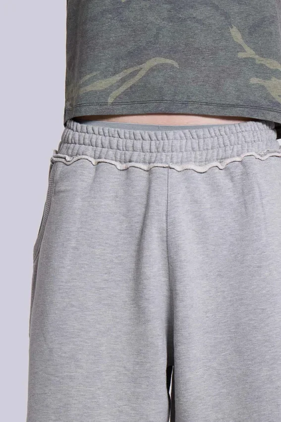 Grey Marl Monster Jogger Baggy Shorts