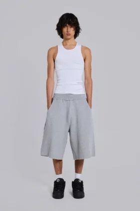 Grey Marl Waffle Monster Jogger Shorts
