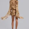 Iberis Chiffon Wrap Mini Dress
