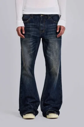 Indigo Creased Jude Bootcut Jeans