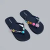 Jewel Charm Flip Flops