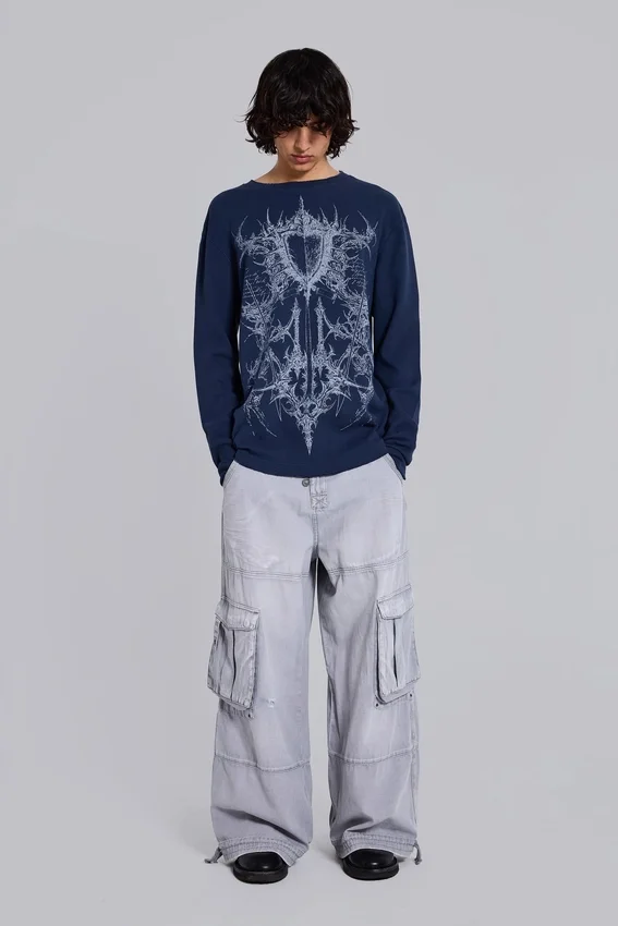Kasper Digi Waffle Navy T-Shirt