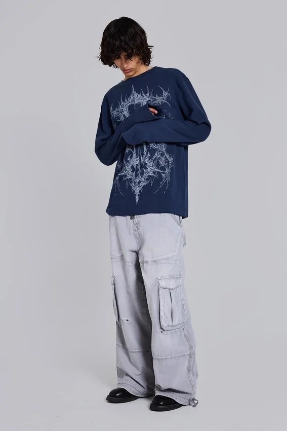 Washed Grey Decoy Cargos