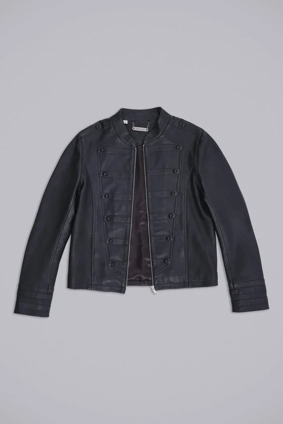 Leather Military Jacket