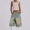 Light Wash Jumbo Jorts