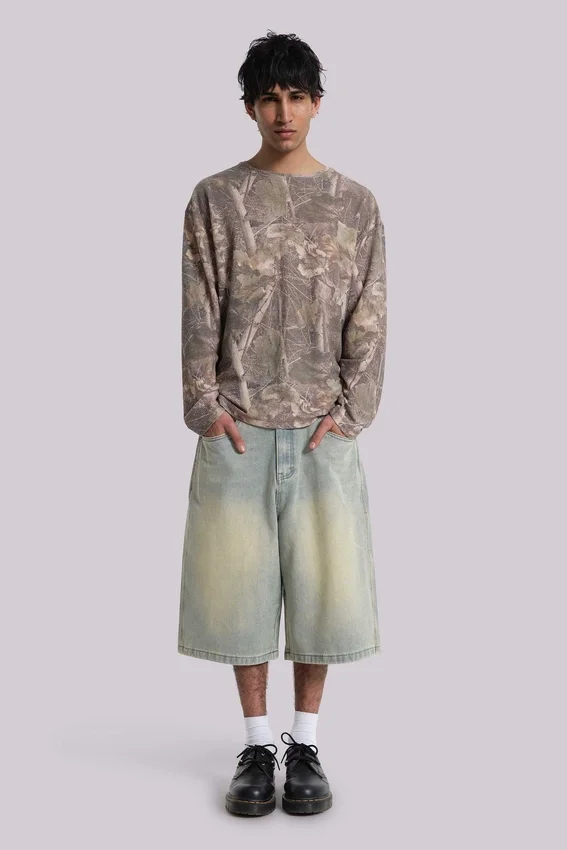 Light Wash Jumbo Jorts