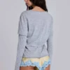 Line Double Layer Long Sleeve Top