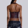 Lynx Faux Leather Corset Top