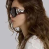 Majorette Oversized Round Sunglasses in Brown