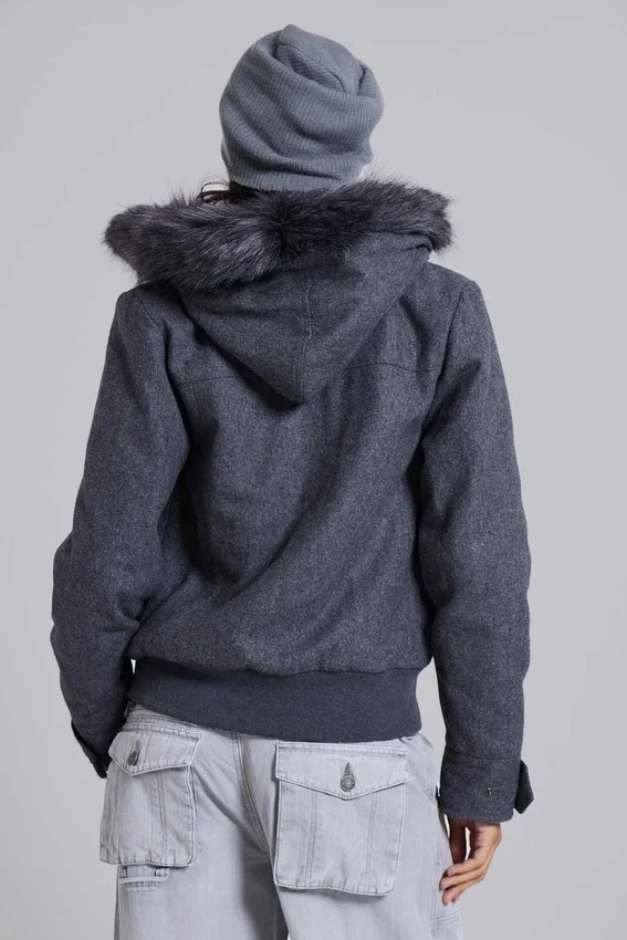 Marl Military Hooded Jacket
