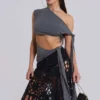 Mena Asymmetric Top in Grey